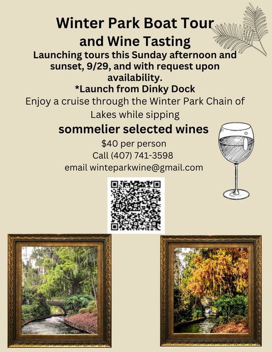 Wine Tasting and Boat Tour on the Winter Park Chain of Lakes